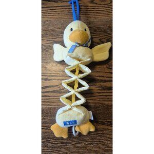 Carters Plush Gingham Accordion Body Hanging Crib Musical Duck Rock a bye baby